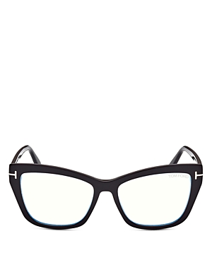 Tom Ford Cat Eye Blue Light Glasses, 55mm In Black
