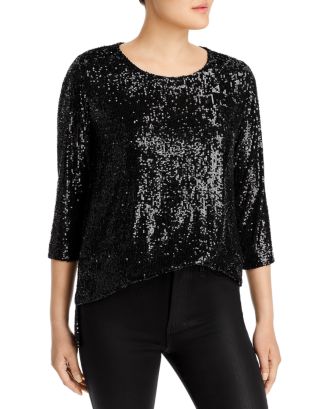 Caroline Rose Sequin Tunic Top | Bloomingdale's