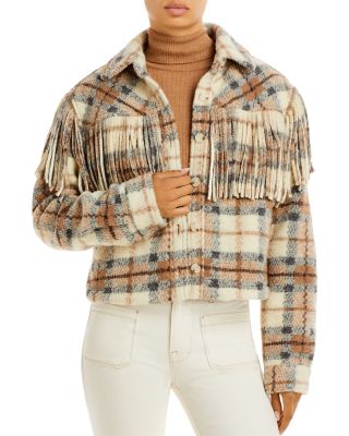 BLANKNYC Cropped Plaid Shacket 