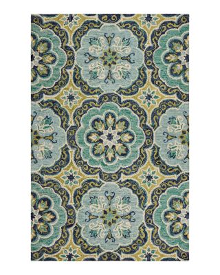 Lr Home Radiance Green Gardens Area Rug, 7'9 x 9'9