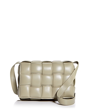 Shop Bottega Veneta Padded Cassette Crossbody In Travertine/gold