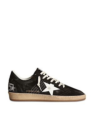 Shop Golden Goose Men's Ball Star Lace Up Sneakers In Black/white