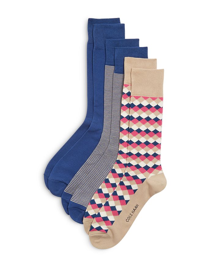 Cole Haan Combed Cotton Blend Dress Crew Socks, Pack of 3 | Bloomingdale's