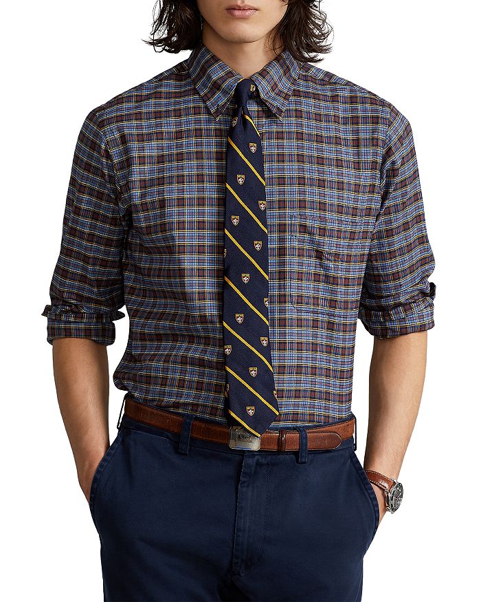 Polo Ralph Lauren - Cotton Twill Plaid Custom Fit Button Down Shirt