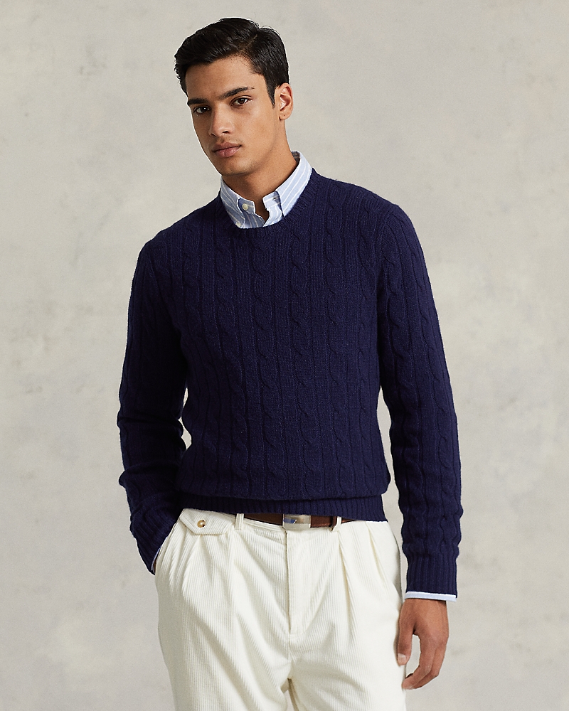 Polo Ralph Lauren Cashmere Cable Knit Crewneck Sweater