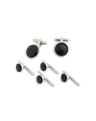Onyx Stud and Cufflink Set