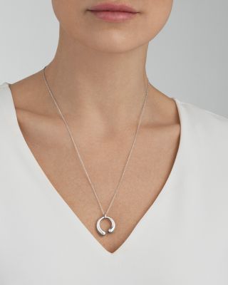 Sterling Silver Mercy Small Pendant Necklace, 23.6"