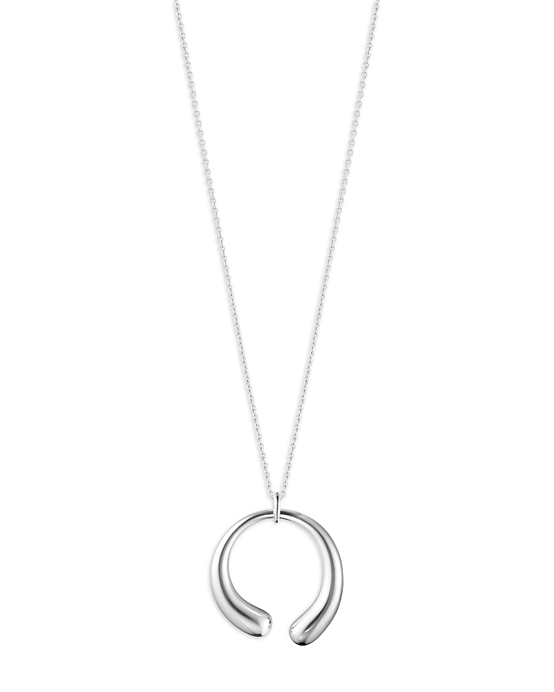 Georg Jensen Sterling Silver Mercy Large Pendant Necklace, 35.4 In Silver