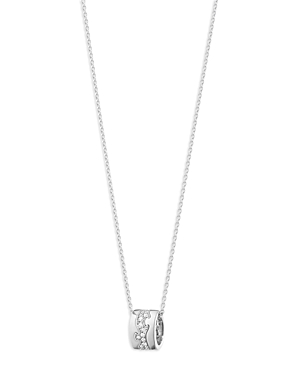 George Jensen 18K White Gold Fusion Diamond Puzzle Inspired Pendant Necklace, 17.72