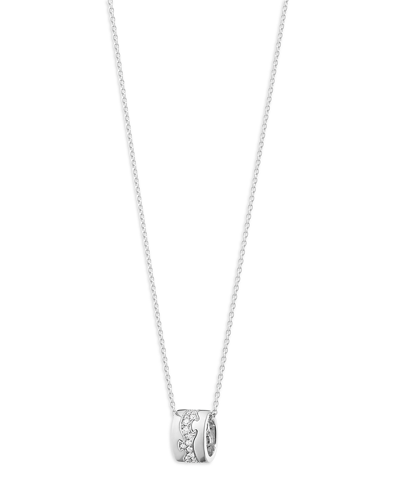 Georg Jensen George Jensen 18k White Gold Fusion Diamond Puzzle Inspired Pendant Necklace, 17.72 In White/. Ct. T.w.