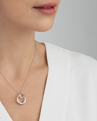 Sterling Silver Offspring Large Looped Pendant Necklace, 17.72"