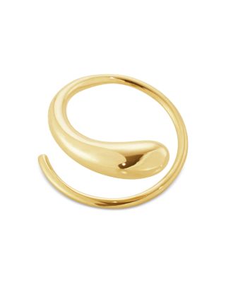 18K Yellow Gold Mercy Swirl Threader Earrings