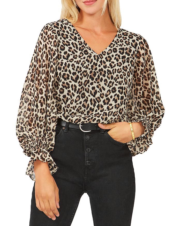 VINCE CAMUTO Swiss Dot Blouse | Bloomingdale's