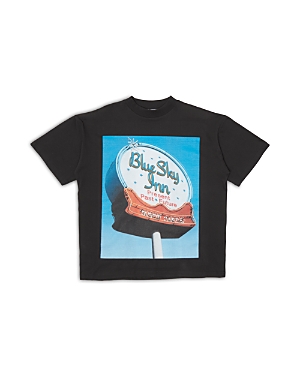 Blue Sky Inn Crystal Ball Relaxed-fit Cotton-jersey T-shirt In Black