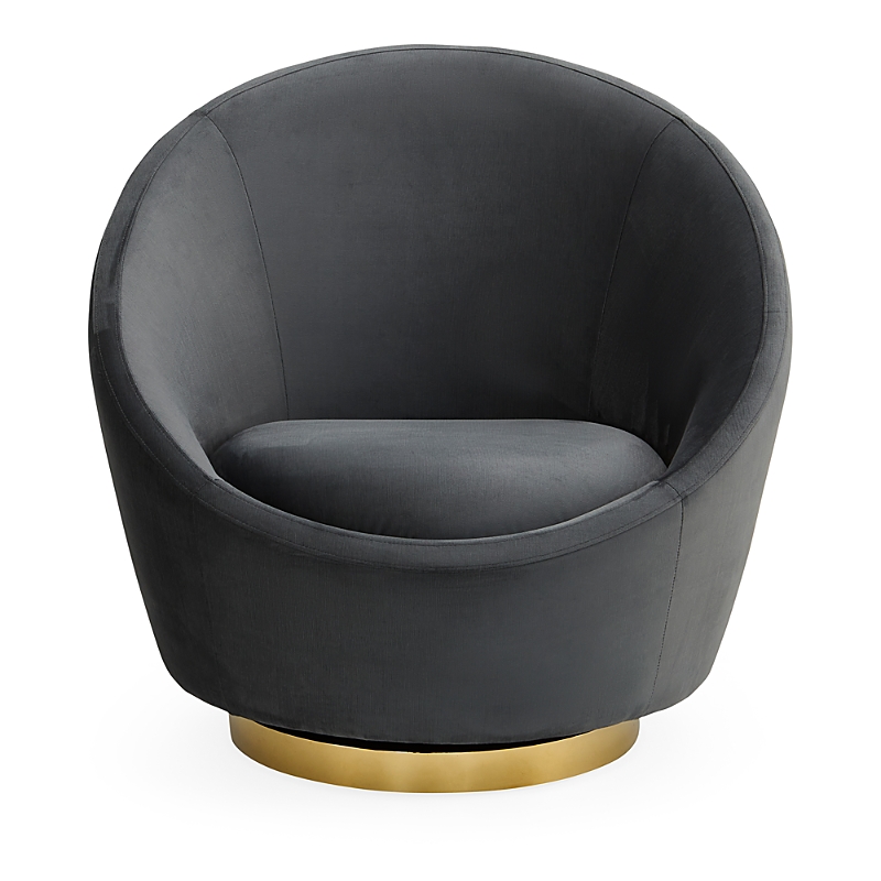 Jonathan Adler Ether Swivel Chair In Charcoal
