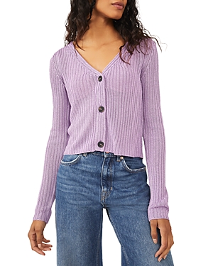 Free People Game On Ribbed Cardigan Free People Game On Ribbed Cardigan