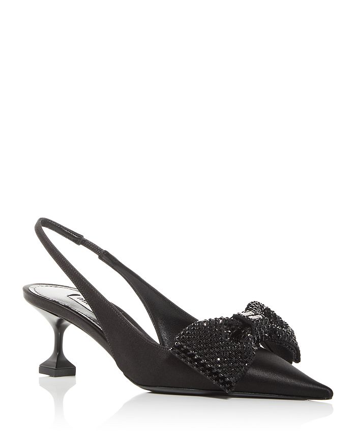 Women's Calzature Donna Bow Embellished Slingback Pumps