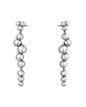 Shop Georg Jensen Sterling Silver Moonlight Grapes Ball Cluster Drop Earrings