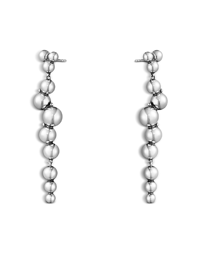 Georg Jensen Sterling Silver Moonlight Grapes Ball Cluster Drop Earrings