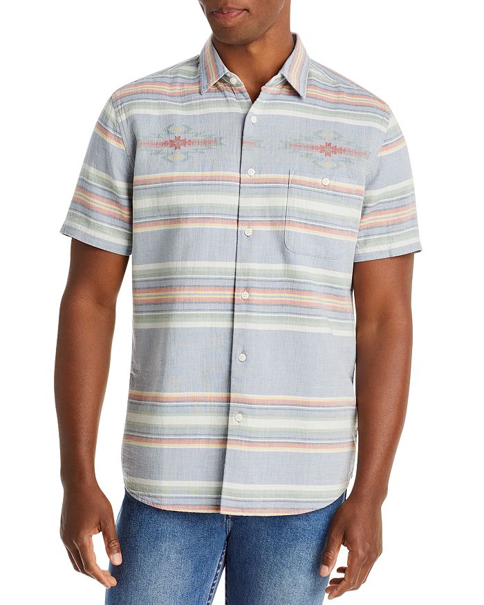 Faherty Good Feather Short Sleeve Regular Fit Shirt Bloomingdale's