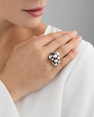 Sterling Silver Moonlight Grapes Bunch Ring