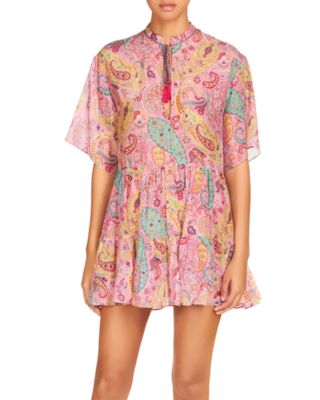 ETRO paisley-print mini beach dress - Pink