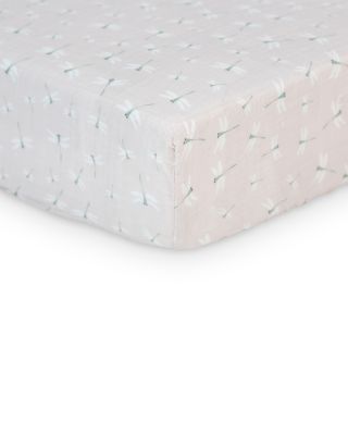 Lulujo - Dragon Fly Printed Cotton Muslin Crib Sheet - Baby
