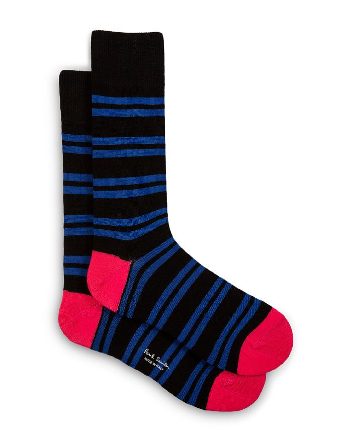 Paul Smith PS Men's Watt Cotton Blend Stripe Mid Calf Socks