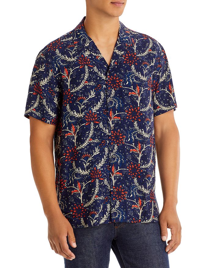 Scotch & Soda Relaxed Fit Allover Print Short Sleeve Shirt | Bloomingdale's