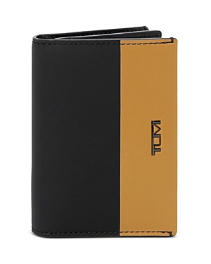 Tumi Gusseted Two Tone Leather Card Case