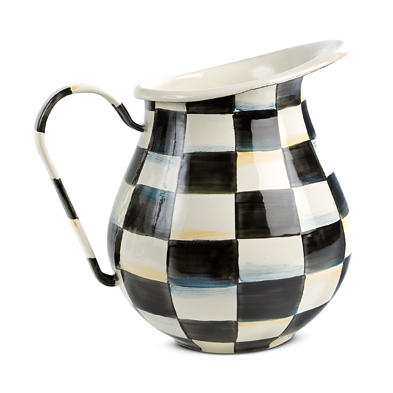 Mackenzie-childs Mackenzie Childs Courtly Check Pitcher In Black/white