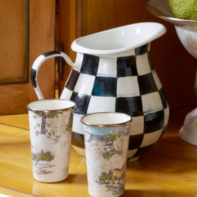 Courtly Check Enamel Pitcher