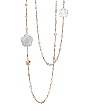 Pasquale Bruni 18k Rose Gold Bon Ton Multi Gemstone & Diamond Sautoir Necklace, 40.55 In Blue/rose Gold