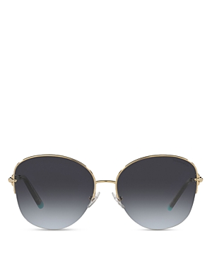 Tiffany & Co Women's Pillow Sunglasses, 58mm In Gold/gray Gradient