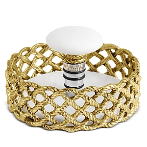 Shop Michael Aram Love Knot Coaster & Stopper Set In Gold