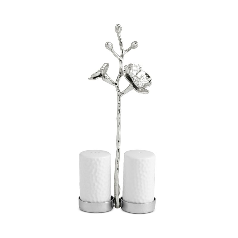 Michael Aram White Orchid Salt & Pepper Set In Silver