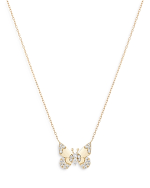 Shop Adina Reyter 14k Yellow Gold Enchanted Diamond Butterfly Pendant Necklace, 16