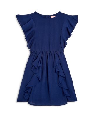 BCBG - Girls' Ruffled Crepe Dress - Little Kid, Big Kid