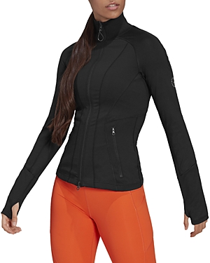 Adidas By Stella Mccartney True Purpose Zipped Jacket In Black/shock Yellow
