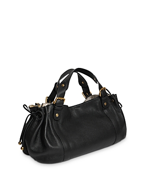 Gerard Darel 24h Leather Handbag In Black/gold