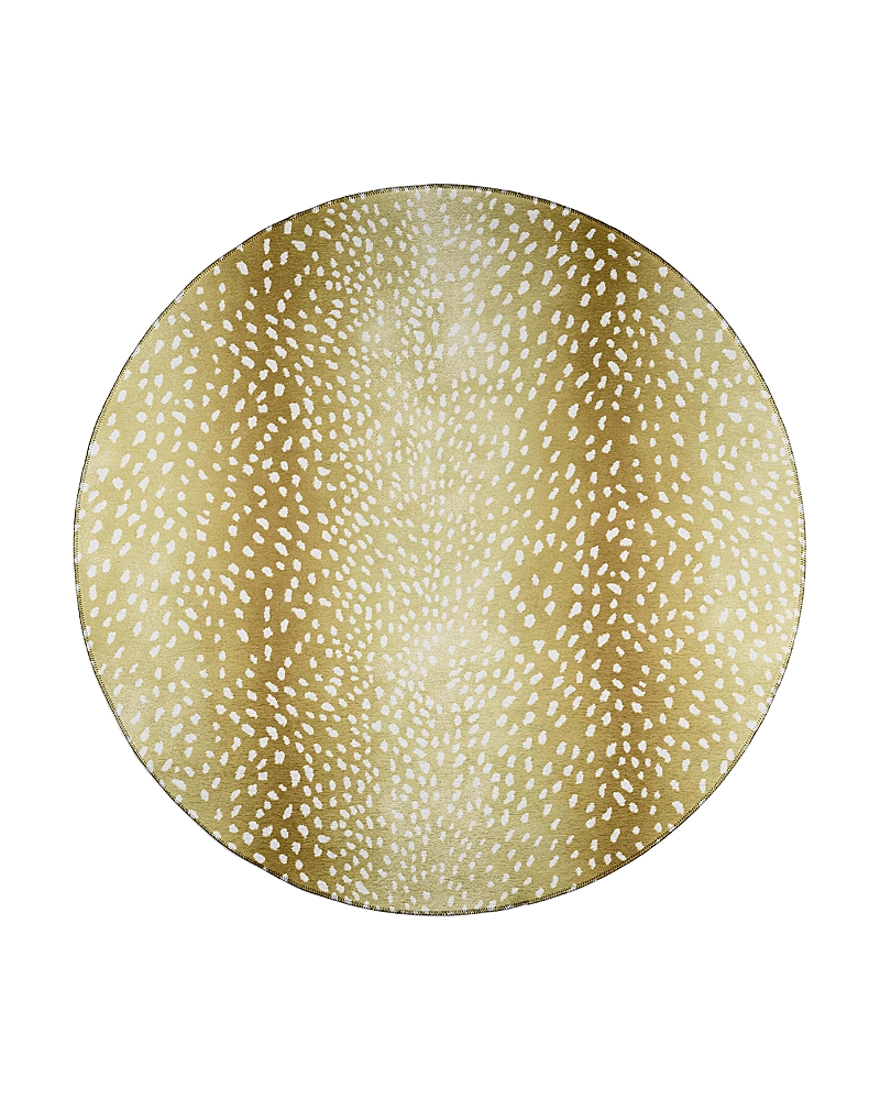 Dalyn Rug Company Rug Company Mali Ml3 Round Area Rug, 6' X 6' In Gold