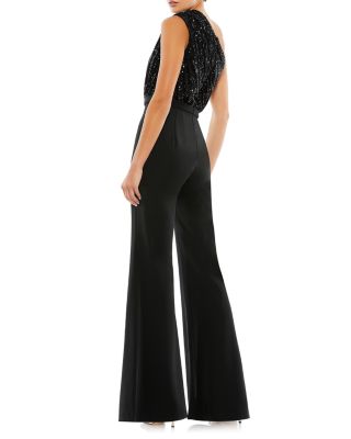  Sequined One Shoulder Jumpsuit