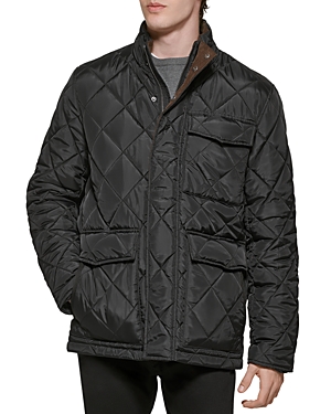 Shop Cole Haan Quilted Field Jacket In Black