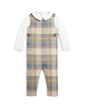 Ralph Lauren - Boys' Cotton Bodysuit & Plaid Overalls Set - Baby