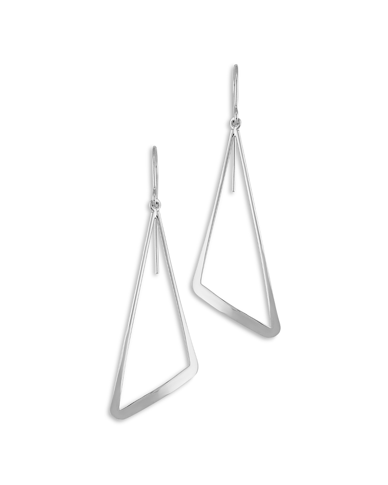 Bloomingdale's Flat Triangle Drop Earrings In Sterling Silver - Exclusive In Silver
