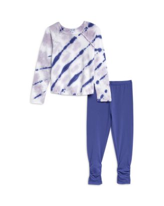 Bloomingdales Girls Clothing Shirts Long sleeved Shirts Little Kid Girls Long Sleeve Zebra Tie Dyed Set 