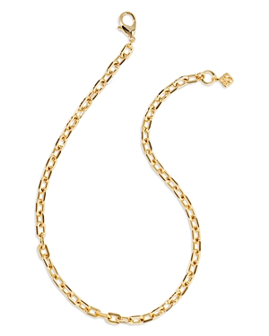 Shop Kendra Scott Korinne Chain Link Strand Necklace In 14k Gold Plated, 20 In Gold Metal