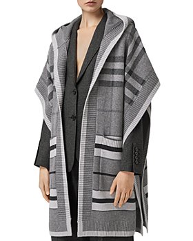 Burberry - Check Wool Hooded Cape
