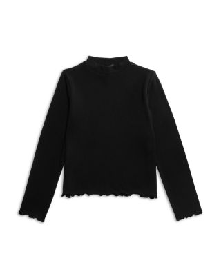 Girls' Ribbed Mock Neck Top, Big Kid - Exclusive