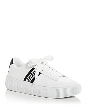 VERSACE WOMEN'S LACE UP LOW TOP SNEAKERS